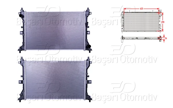 Su Radyatörü Brazing Mt 625X398x26 Suzuki Sx4 S-Cross (Jy) 1.6 Ddis 13 > / Vitara (Ly) 1.6 Ddis 15 >