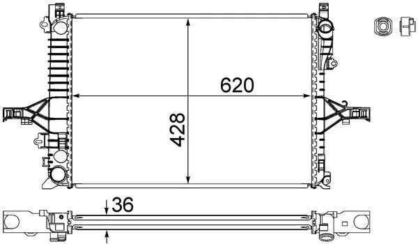 Radiator Volvo C70 (Cr1546000s)