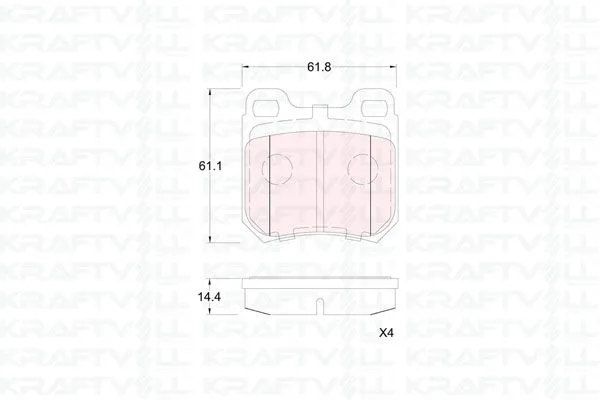 Arka Fren Balatası Vectra B (95 00) Omega A (86 94)