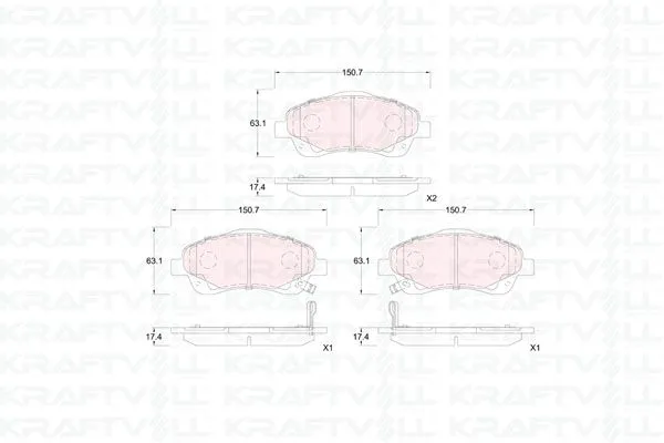 Fren Balatası Ön Toyota Avensis 03-08 Corolla Verso 04-07