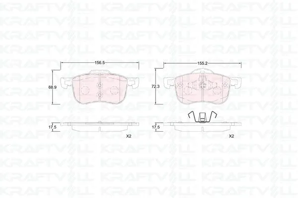 Ön Fren Balatası Volvo S60 01 > S80 98 06 V70 I II 97 > Xc70 00 >