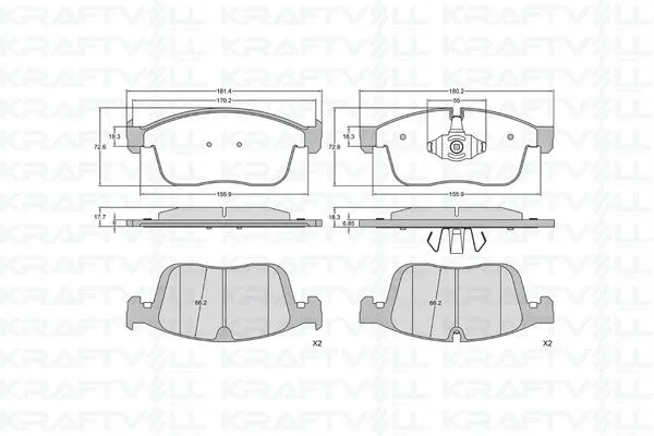 Ön Fren Balatası Volvo Xc60 13 >