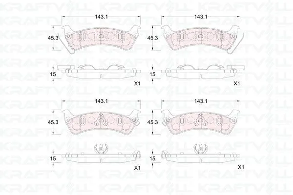 Arka Fren Balatası Jeep Grand Cherokee I