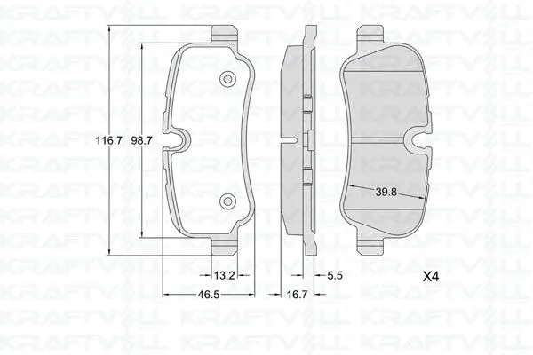 Fren Balatası Arka Discovery 3 05-09 Discovery 4 2.7-3.0-5.0 10-16 Range Rover Sport 05-13 3.0-5.0 R