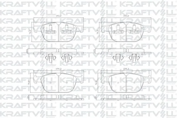 Ön Fren Balatası Volvo Xc60 08 > / Xc90 2.4 D5 02 > 15