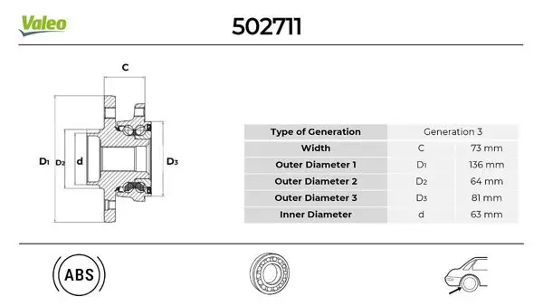 Arka Teker Poryası ABS Sensörlü 5 Delikli Volvo Xc60 T5 T6 13 Xc60 D3 D4 10 17