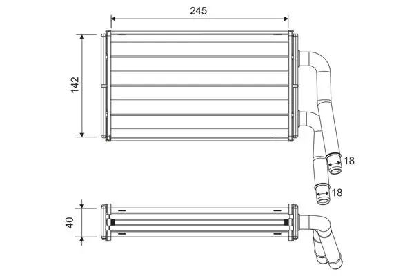 Kalorifer Radyatörü Transit V347 2,2 TDCI / 2,4Tdcı / 3,2 TDCI Klimasız 06 / >