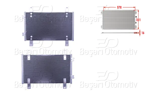 Klima Radyatörü 578X331x16 Peugeot Boxer Jumper Fiat Ducato 2.0 2.2 2.8 02 >