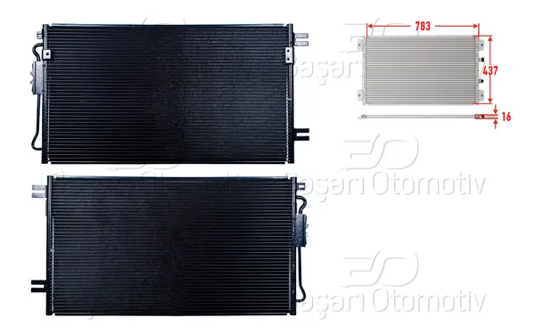Klima Radyatörü 783X437x16 Chrysler Voyager 2.8Crd 04-08