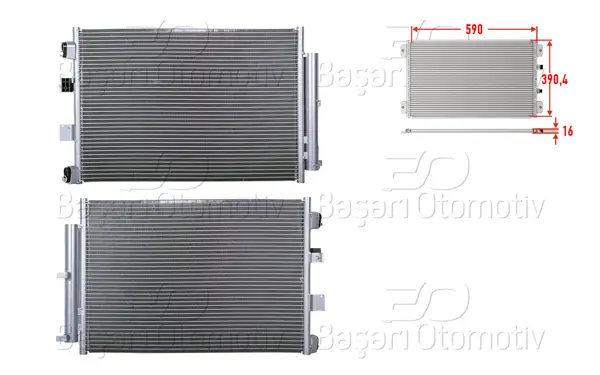 Klima Radyatörü 590X390,4X16 Ford Tourneo Connect 1.5Tdcı 1.6Tdcı 13 >