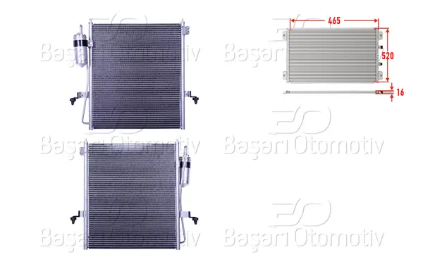 Klima Radyatörü 465X520x16 Mitsubishi L200 2.5 06 >