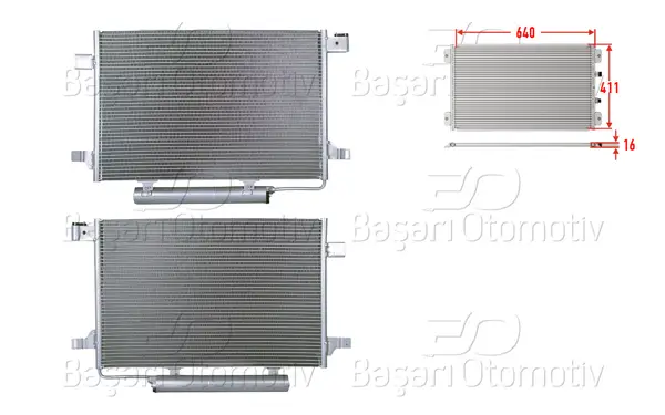 Klima Radyatörü 640X411x16 Mercedes-Benz A Serisi W169 04 >