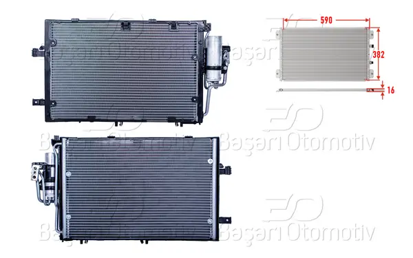 Klima Radyatörü 590X382x16 Opel Combo C Corsa C Tigra 1.0 1.2 1.4 1.6 1.8 00 >