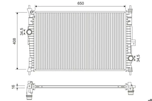 Motor Su Radyatörü 2008 I-II-208 I-II-3008-301-308 II-5008-508-Expert IV-Partner-Rifter-Berlingo-C3