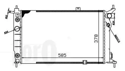Su Radyatörü 26mm Brazing Opel-Astra F 1.4 1.6 2.0 92-98 595×359X34