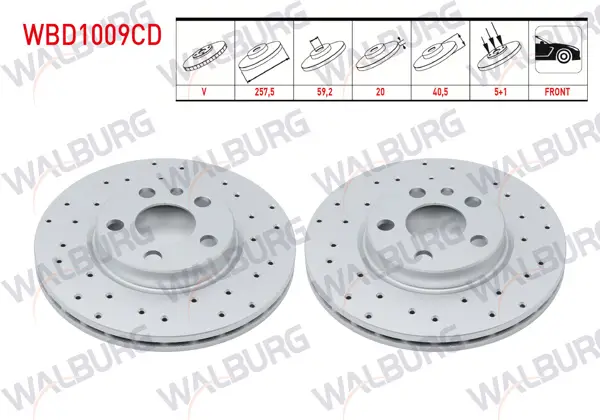 Fren Diski Ön Havalı Kaplamalı Performans Delikli 5 Bjn 257,5X20x59,02X40,5 Fiat Scudo 1.9 D-1.9 TD-2.0 JTD 1996-2006 / Citroen Jumpy I 2.0 HDI 1994-2007 / Peugeot Expert 2.0 HDI 1996-2006