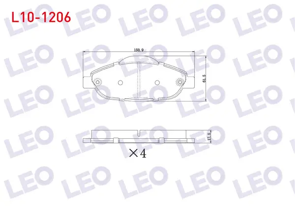 Fren Balata Ön Peugeot 308 (4A,4C) 1.6 HDI-1.6 VTI-1.6 Thp 2007-2013 / 3008 1.6 HDI-1.6 2009-/ 5008 1.6 HDI 110 Hp 2009 -