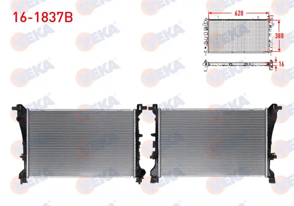 Su Radyatörü Brazing Fiat Egea 1.3 Mjt M-T Ac + /-2015 -