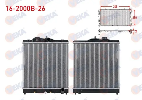 Su Radyatörü Brazing Honda Civic VI 1.6İ M-T Ac + /-Kalınlık 26mm 1995-2001