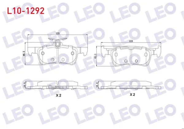 Fren Balata Arka Peugeot 308 II 1.6 HDI 2014-/ 308 II 1.6 Thp 2014-/ 308 II 1.2 VTI 2014 -