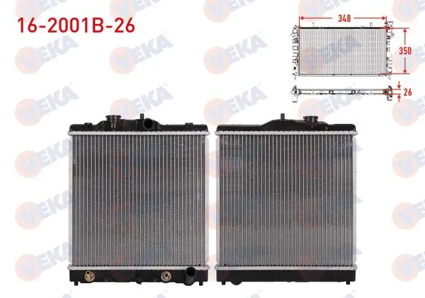 Su Radyatörü Brazing Honda Civic VI 1.6İ A-T Ac + /-Kalınlık 26mm 1995-2001