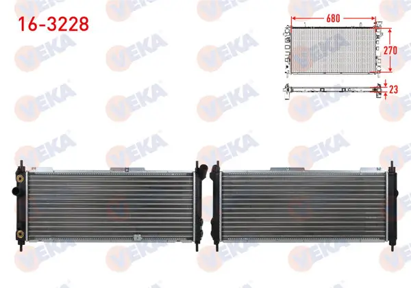 Su Radyatörü Mekanik Opel Corsa B 1.2İ 16V A-T 1993-2000