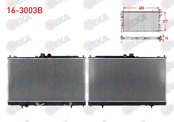 Su Radyatörü Brazing Mitsubishi Lancer 1.6 A-T 2003-2006