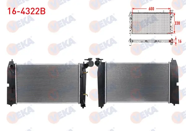Su Radyatörü Brazing Vıdalı Toyota Corolla (_E12_) 1.4 Vvt-I A-T 2002-2007