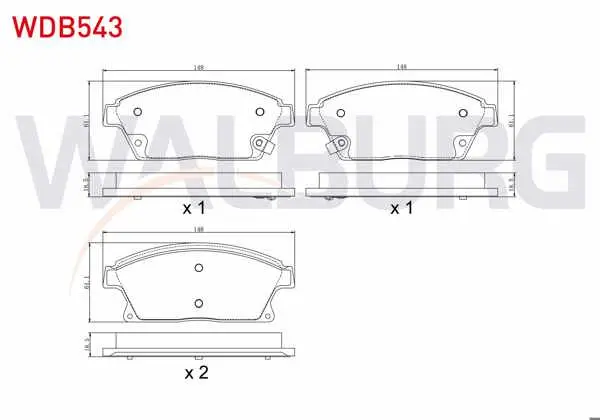 Fren Balata Ön Ikazlı Opel Astra J 1.6İ 16 Jant 2009-2016 / Mokka 1.4 2012-/ Zafira C 1.6 2011-/ Chevrolet Trax 1.6 2012-2014 / Cruze 1.6 2009-2014 /