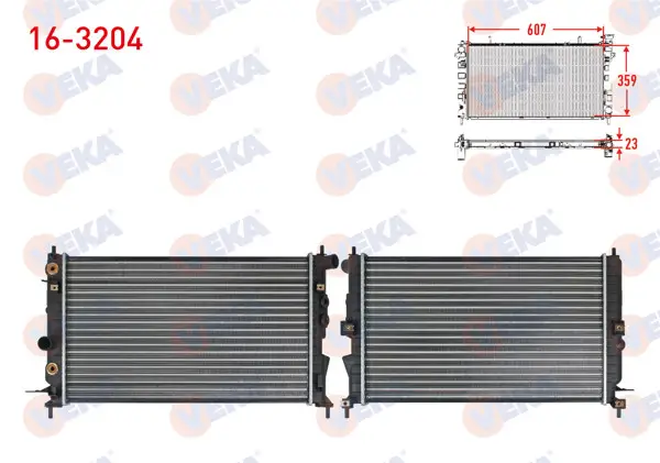 Su Radyatörü Mekanik Opel Vectra B 1.6İ A-T 1995-2003
