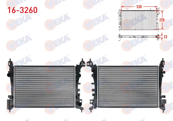 Su Radyatörü Mekanik Opel Corsa D 1.2 (Xel) (Xer) M-T Ac + 2006-2014