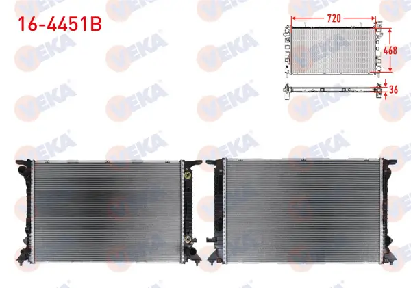 Su Radyatörü Brazing Audi A4 (8K2,B8) 2.7 TDI A-T 2007-2015
