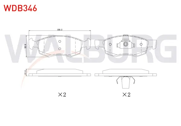Fren Balata Ön Dacia Logan 1.5 DCI 2004-2012 / Logan 1.4 2004-2012 / Logan 1.6 16V 2004-2012 / Sandero 1.5 DCI 2008-2013 / Logan Mcv 1.5 DCI 2007-2013 /
