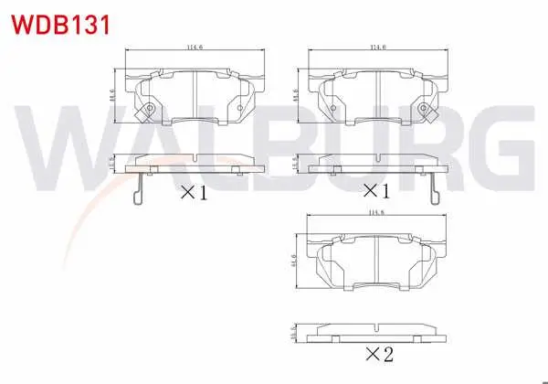 Fren Balata Ön Ikazlı Honda Civic V 1.3 1992-1995 / Integra (Da) 1.8İ 16V 1985-1993 / Integra (Da) 1.6 1985-1993 / Prelude II 1.8 1983-1987
