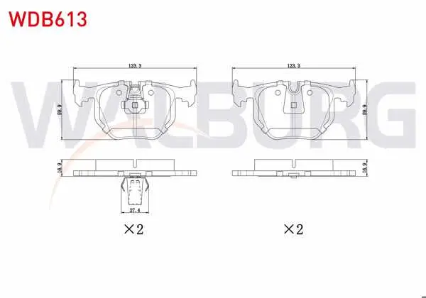Fren Balata Arka Land Rover Rangerover III 3.0 TD 6 2002-2012 / BMW X5 3.0 D 2000-2007 / (E53) 3.5 Xd 2000-2007 / (E53) 4.4 2000-2007 / BMW X3 (E83) 2.0 D 2004-2010 / (E83) 3.0 D 2004-2010 / (E83) 2.5 2004-2010