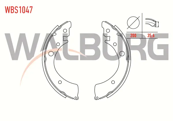 Fren Pabuç Balata Arka Honda Civic VI 1.4İ 200X35,6 mm 1995-2001 / Honda Accord III 1.6 Ls 1985-1989 / Honda Civic VI 1.6İ 1995-2001 / Honda Accord III 2.0İ 16V-1985-1989