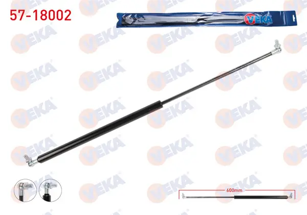 Bagaj Amortisörü 600mm / 300N Çift Mafsal Fiat Kartal SLX 1993-2002