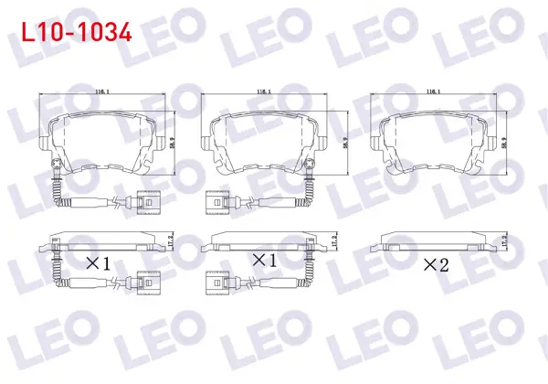 Fren Balata Arka Fişli Audi A8 3.0 TDI 2003-2010 / A8 4.2 V8 TDI 2003-2010 / A8 3.0 V6 TDI 2003-2010 / A4 3.0 V6 2004-2008 / Transporter VI 2.0 TDI 2009-Transporter VII 2019 -