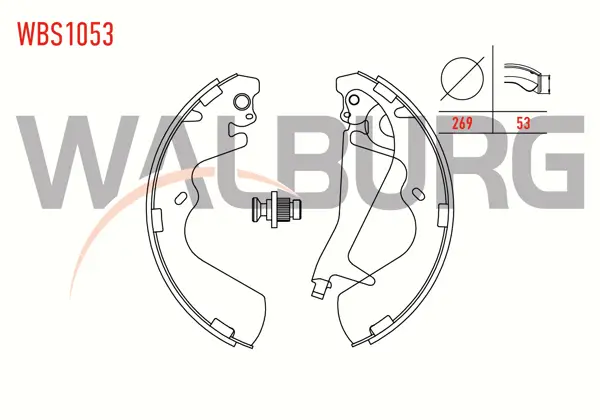 Fren Pabuç Balata Arka Hyundai Starex 2.5 CRDI Levyelı 269X53 mm 1997-2007 / Hyundai Starex 2.4İ 1997-2007 / Hyundai Starex 2.5 TD 1997-2007