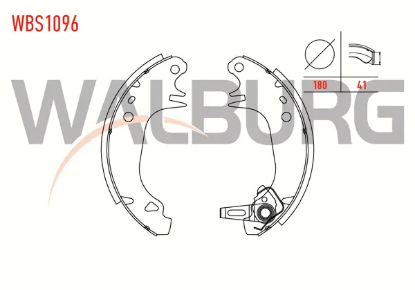 Fren Pabuç Balata Arka 180X41 mm Renault R9 1.4 1985-2000 / R11 1.4-1.6-1.7 1983-1995