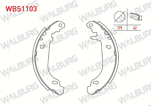 Fren Pabuç Balata Arka Renault Clio I 1.2 Levyesız 179X42 mm 1990-1998 / Clio I 1.4 1990-1998 / R21 Optıma 1.6 1986-1993 / R21 Manager 1.7 1986-1993 / R21 Concorde 2.0 1986-1993