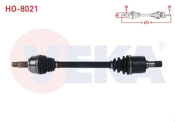 Komple Aks Sol Ön Uzunluk 675mm Honda Cr-V IV 1.6İ Dtec M-T 2012-2014
