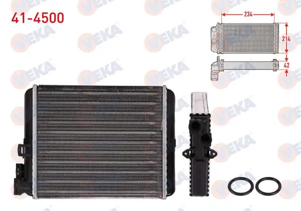 Kalorifer Radyatörü Mekanik Volvo S60 I 2.0 T-2.4 D 2000-2010 / S80 I 2.0-2.4 D5 1998-2006 / V70 II 2.4 D 2001-2007 / Xc90 I 2.5 T Awd 2002-2014