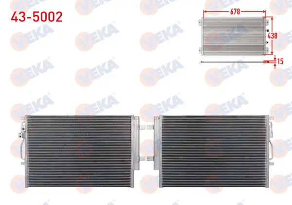 Klima Radyatörü Chery Omoda 5 (T19c) / Tıggo 7 Pro (T1e) / Tıggo 8 Pro (T1d) 1.6 T-GDI 2022 -