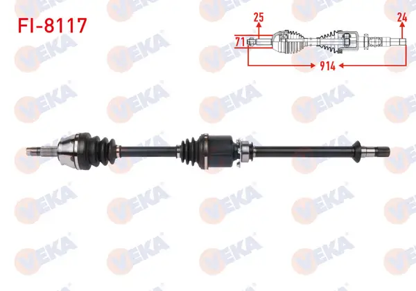 Komple Aks Sağ On Fiat Linea / Grande Punto 1.4 T-Jet 2007-/ Punto Evo 1.4 M-T 2009-2012