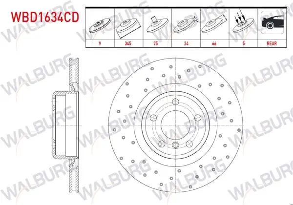 Fren Diski Arka Havalı Kaplamalı Performans Delikli 5 Bjn 345X24x75x66 BMW 1 Serisi (F20) (F21) 11-19 / 2 Serisi (F22,F87) (F23) 12-/ 3 Serisi (F30,F80) 12-18 / 4 Serisi (F32,F82) 2013-2015