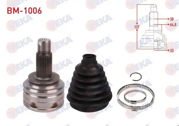 Aks Kafası Sol-Sağ On Dıs 30X33x64,8 Uzunluk 137mm BMW X3 (E83) 2.0D-3.0 D-3.0İ 2004-2010