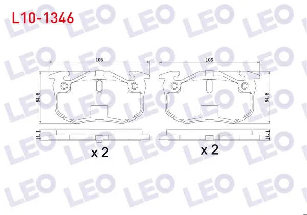 Fren Balata Arka Peugeot 206 (2A / C) 1.6İ 16V 1998-2006 / 1.6 HDI 1998-2006 / 2.0 HDI 1998-2006 / 2.0 Gtı 1998-2006 / 205 1.9 Gtı 1983-1998 / Citroen Zx (N2) 1.6 1991-1997