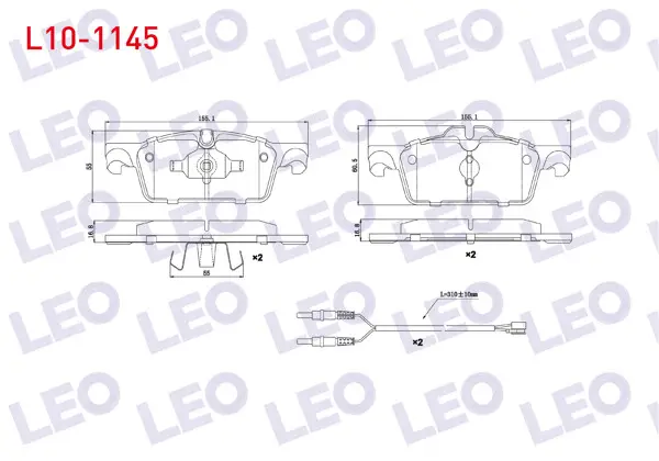 Fren Balata Ön Fişli Peugeot 508 1.6 HDI 2010-/ 508 1.6 E-HDI 2010-/ 508 Sw 1.6 HDI 2010-/ 508 Sw 1.6 E-HDI 2010 -