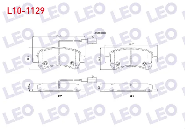 Fren Balata Arka Çift Fişli Fiat Ducato 2.0 Mjt 2014-/ Fiat Ducato 2.3 Mjt 2014 -